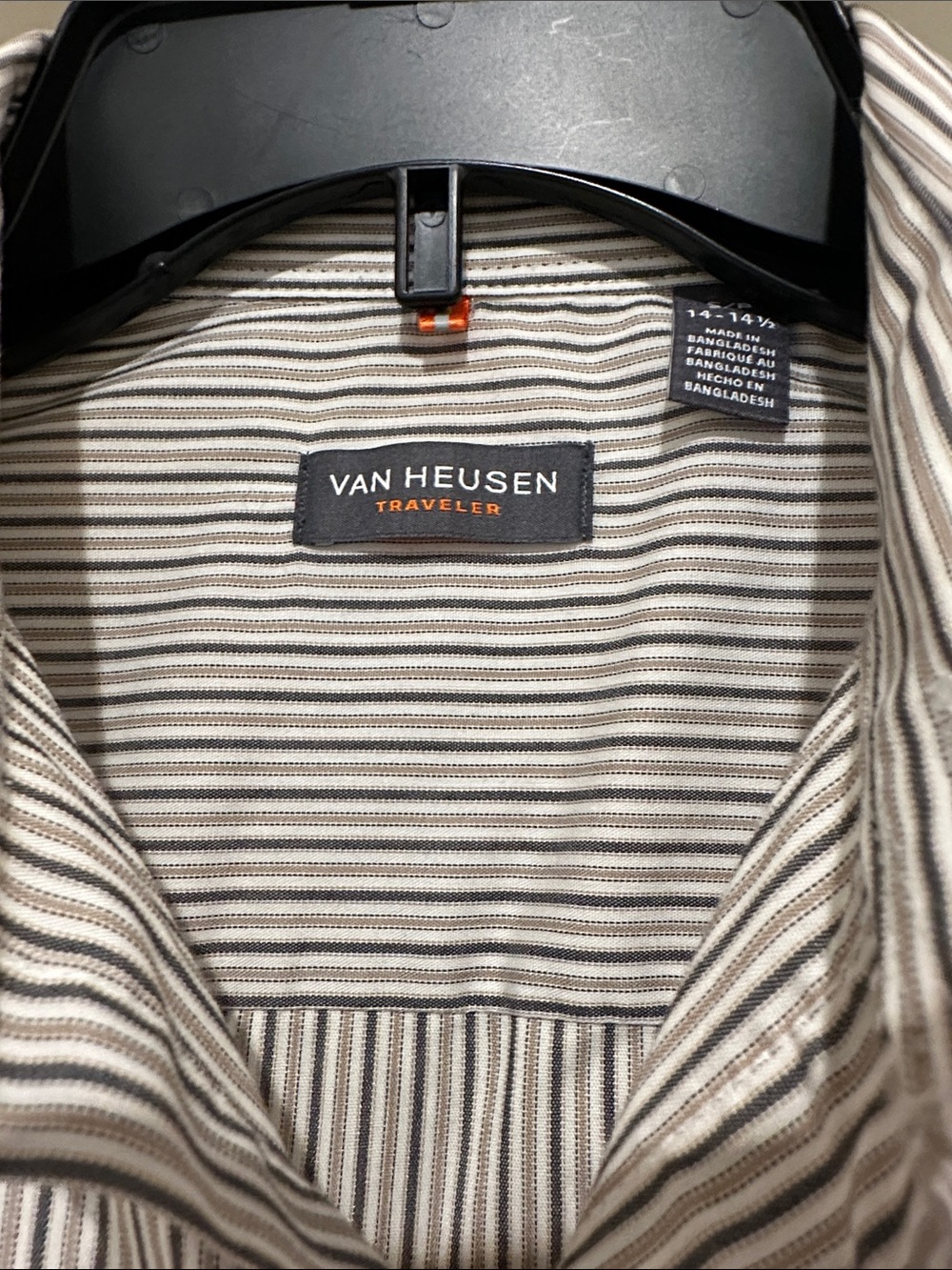 Van Heusen White and Black Pinstripe Dress Shirt - Picture 2 of 5
